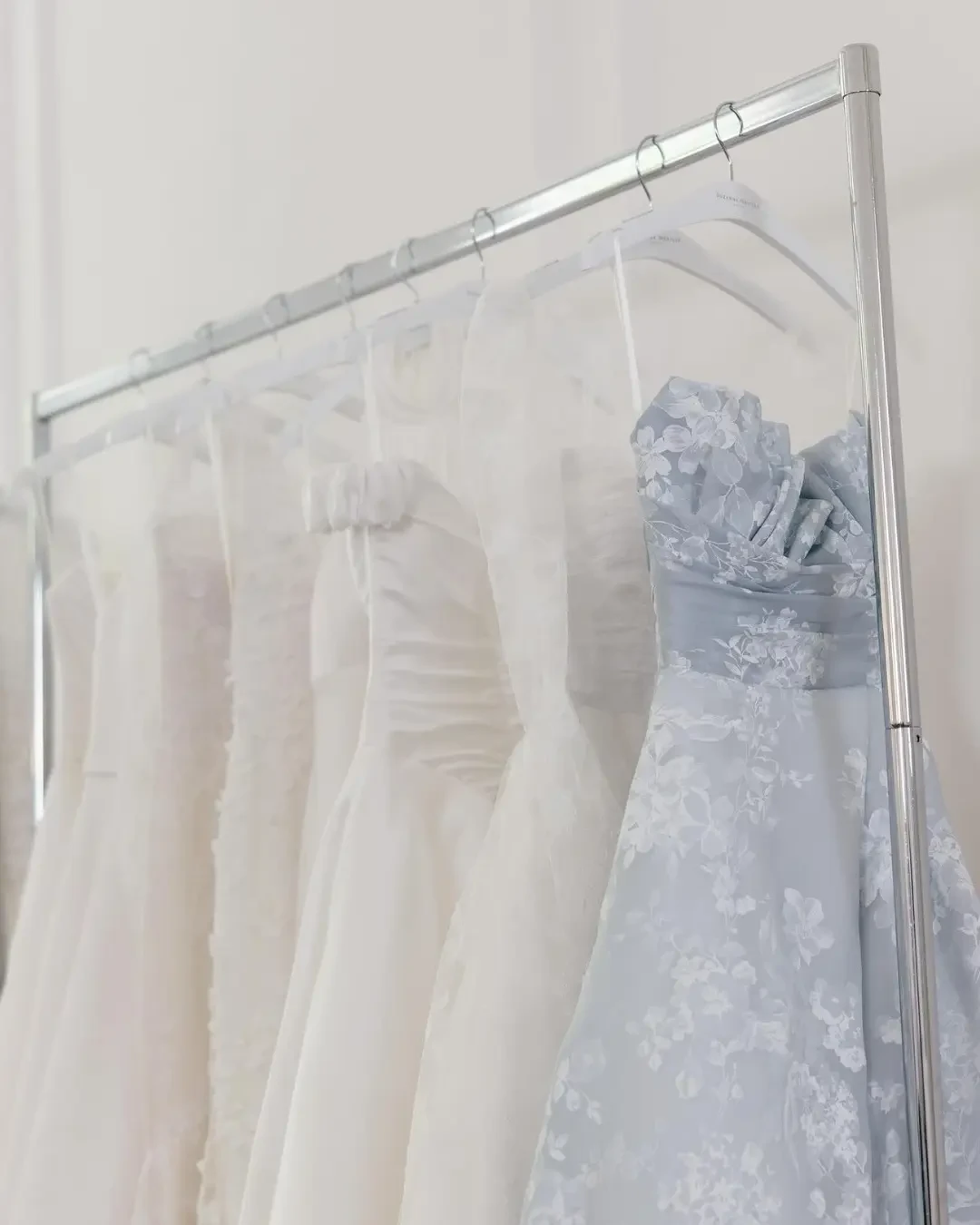 gowns on rack