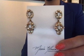 Maria Elena Accessories Style #Keren E 654 - G w/ multi stones #1 default Multi thumbnail