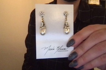 Maria Elena Accessories Style #Cristina Pearl E 619 S Clip On #0 default Silver thumbnail