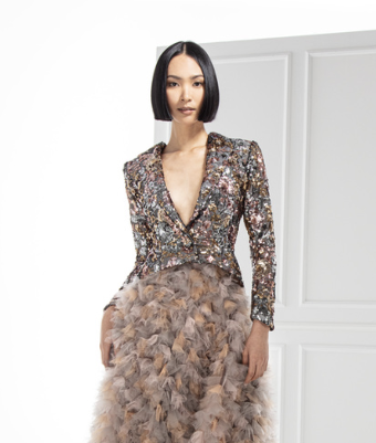 Peter Langner Style #250001 Blazer #0 default Blush/Bronze thumbnail