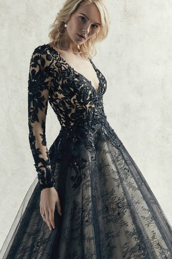 Sottero and Midgley Style #Zander #2 Black over Nude thumbnail