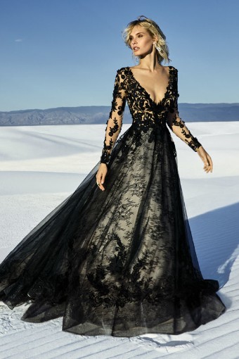 Sottero and Midgley Style #Zander #3 Black over Nude thumbnail
