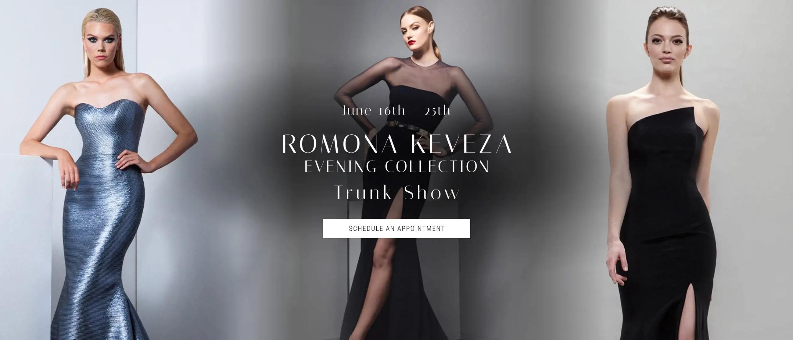 Romona Keveza Evening Trunk Show Banner Desktop