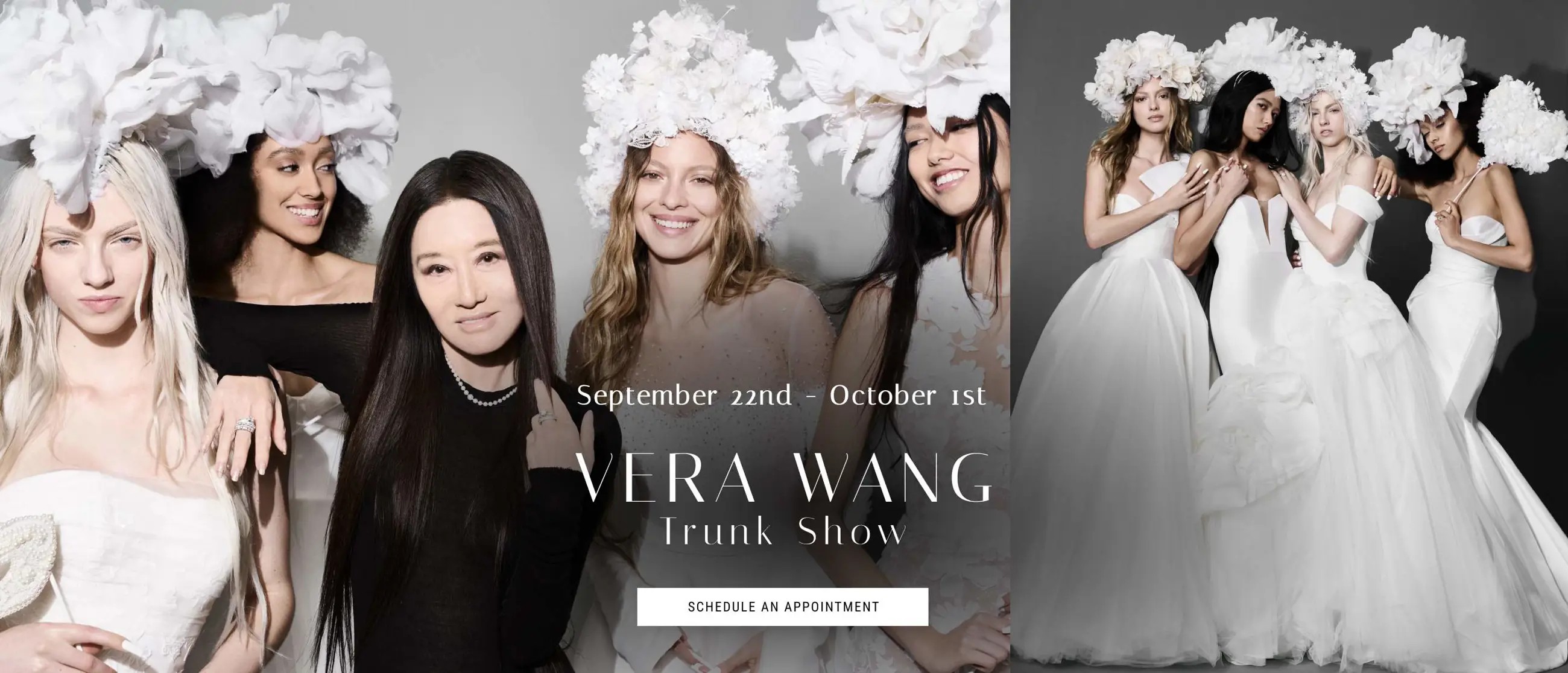 Vera Wang Trunk Show Banner for Desktop