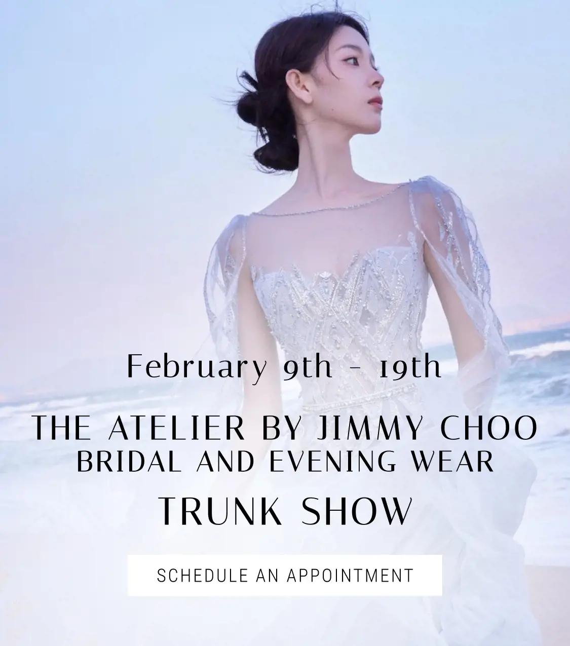 "Jimmy Choo Trunk Show" banner for mobile