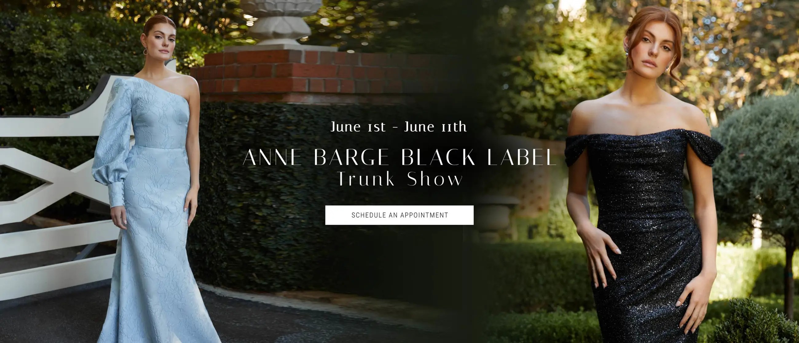 Black Label by Anne Barge Trunk Show Banner for desktop