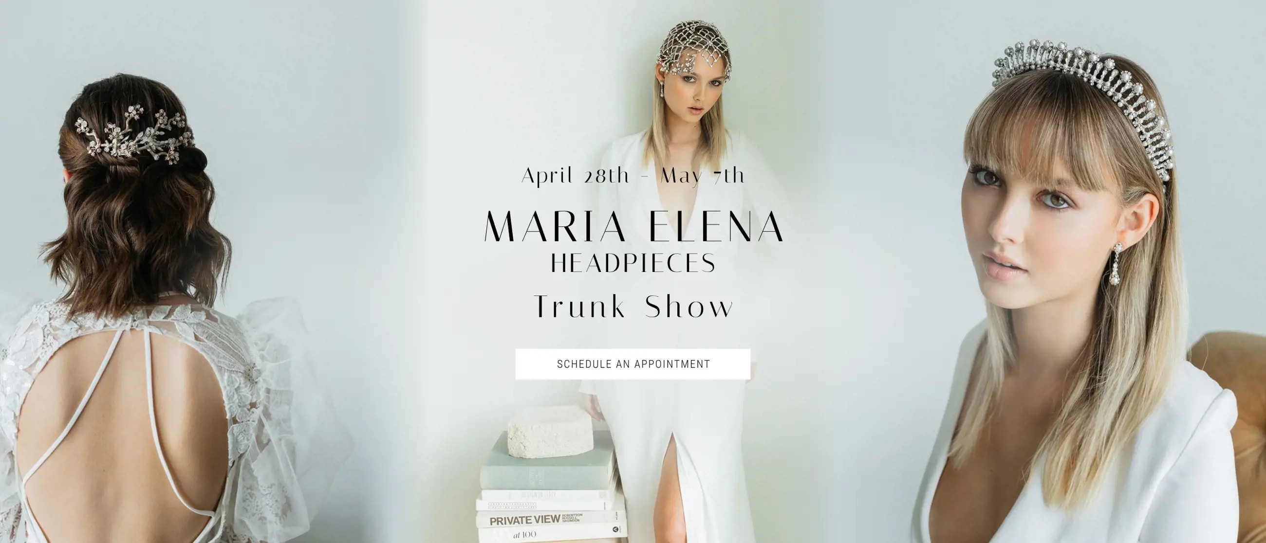 Maria Elena Headpieces Trunk Show Banner