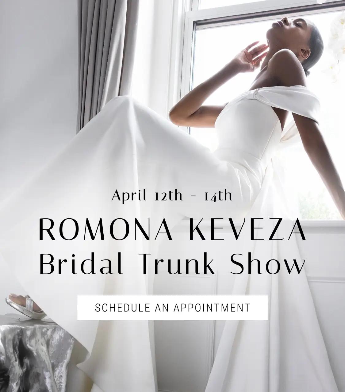 Romona Keveza Bridal Trunk Show Banner Mobile