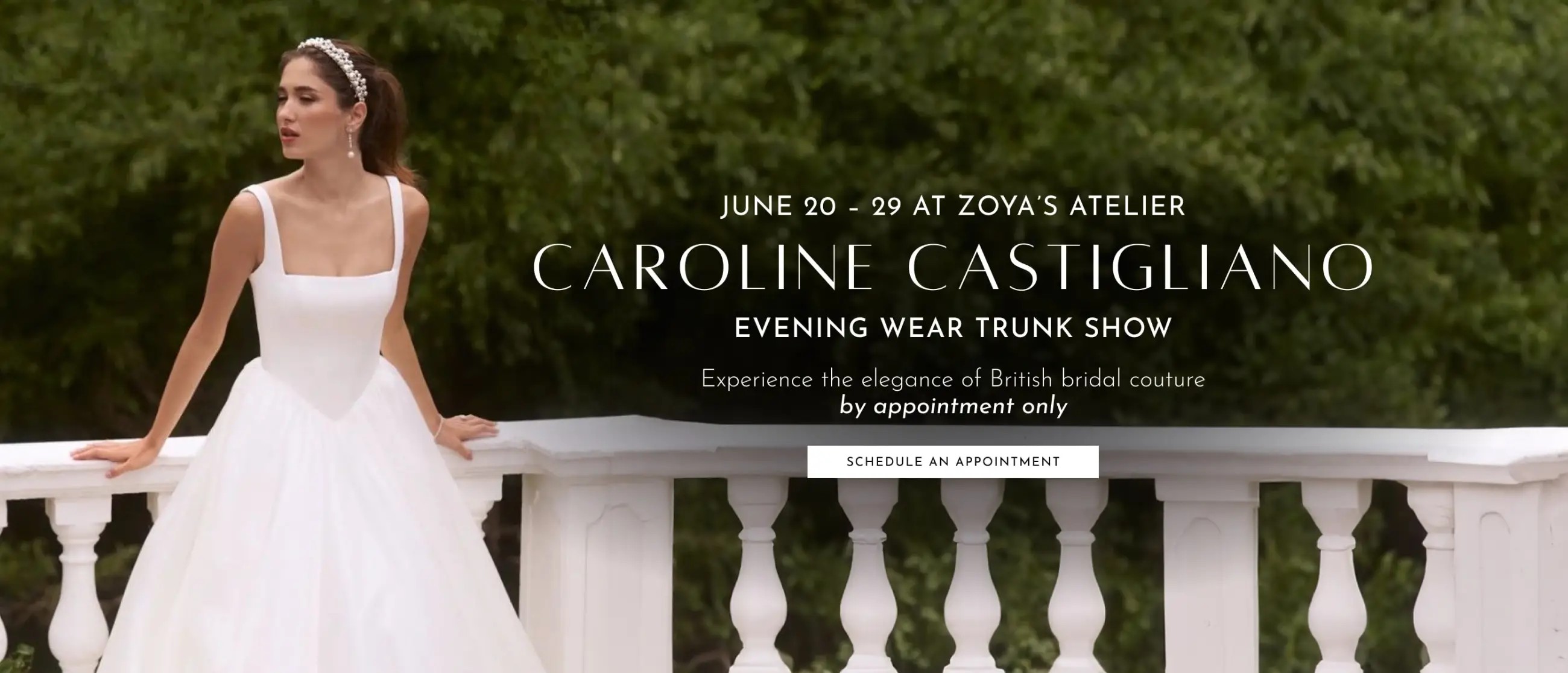 Caroline Castiglianao Trunk Show Desktop Banner