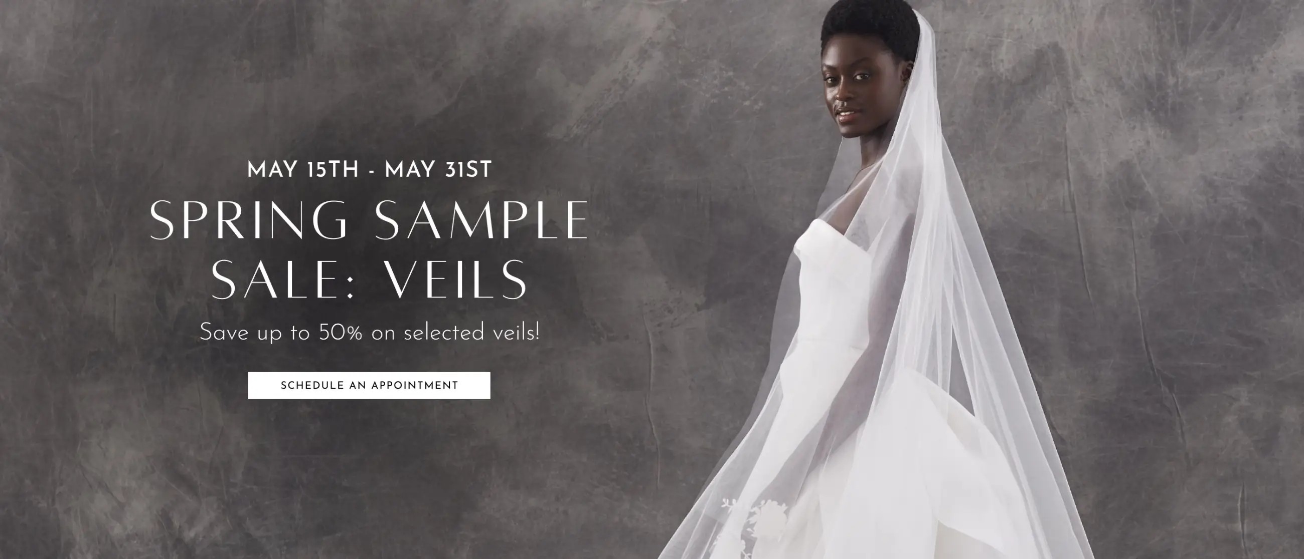Spring Sample Sale Desktop Banner