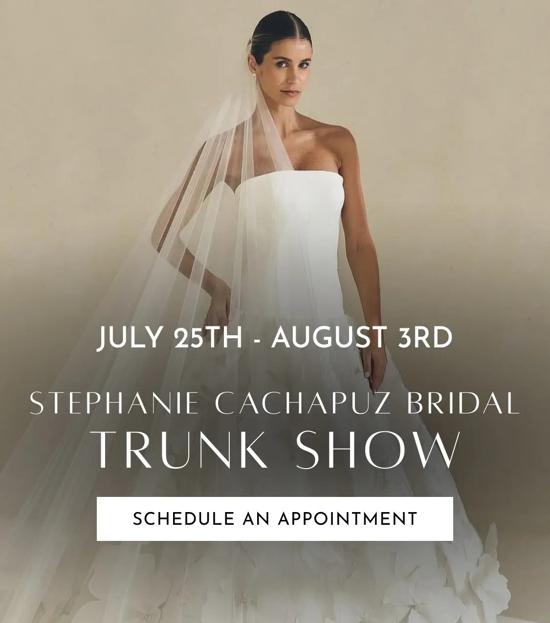 Stephanie Cachapuz Bridal Trunk Show Mobile Banner