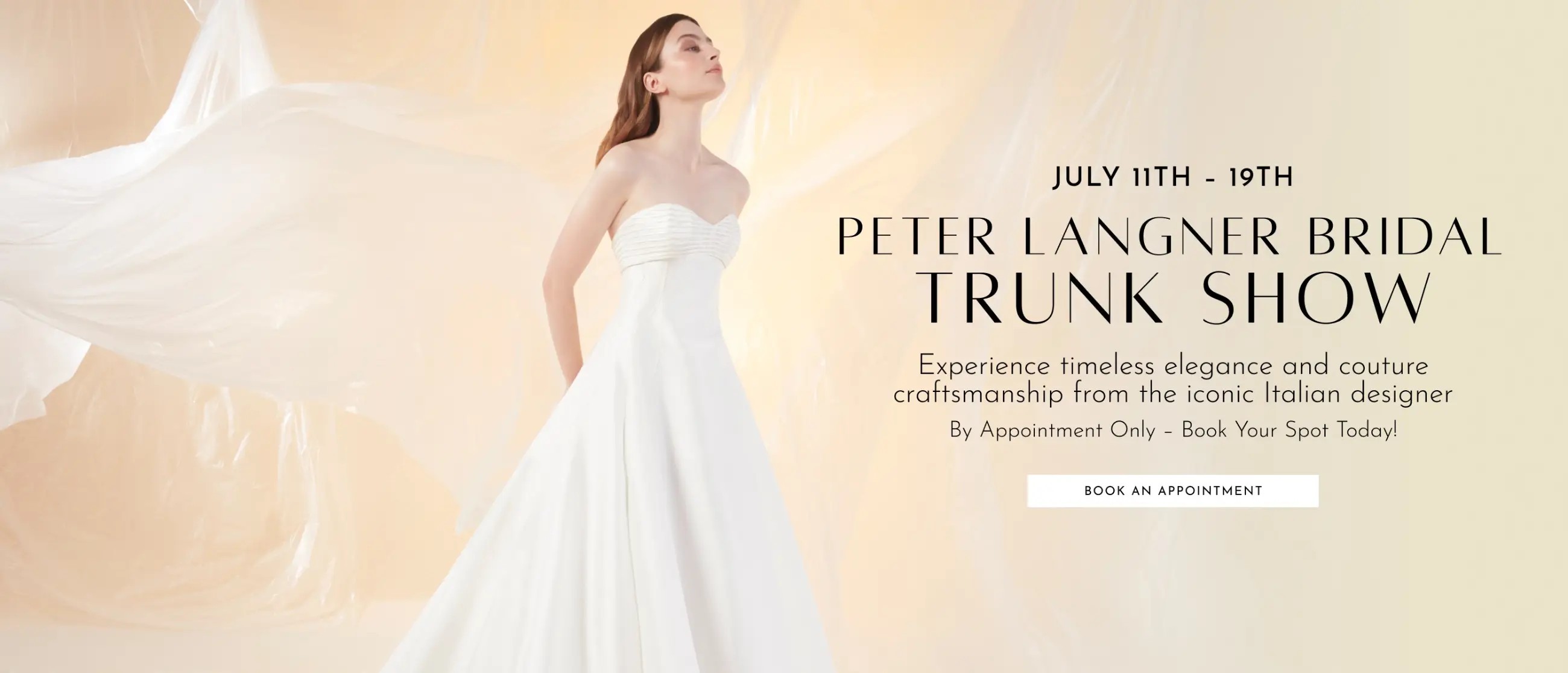Peter Langner Bridal Trunk Show Desktop Banner