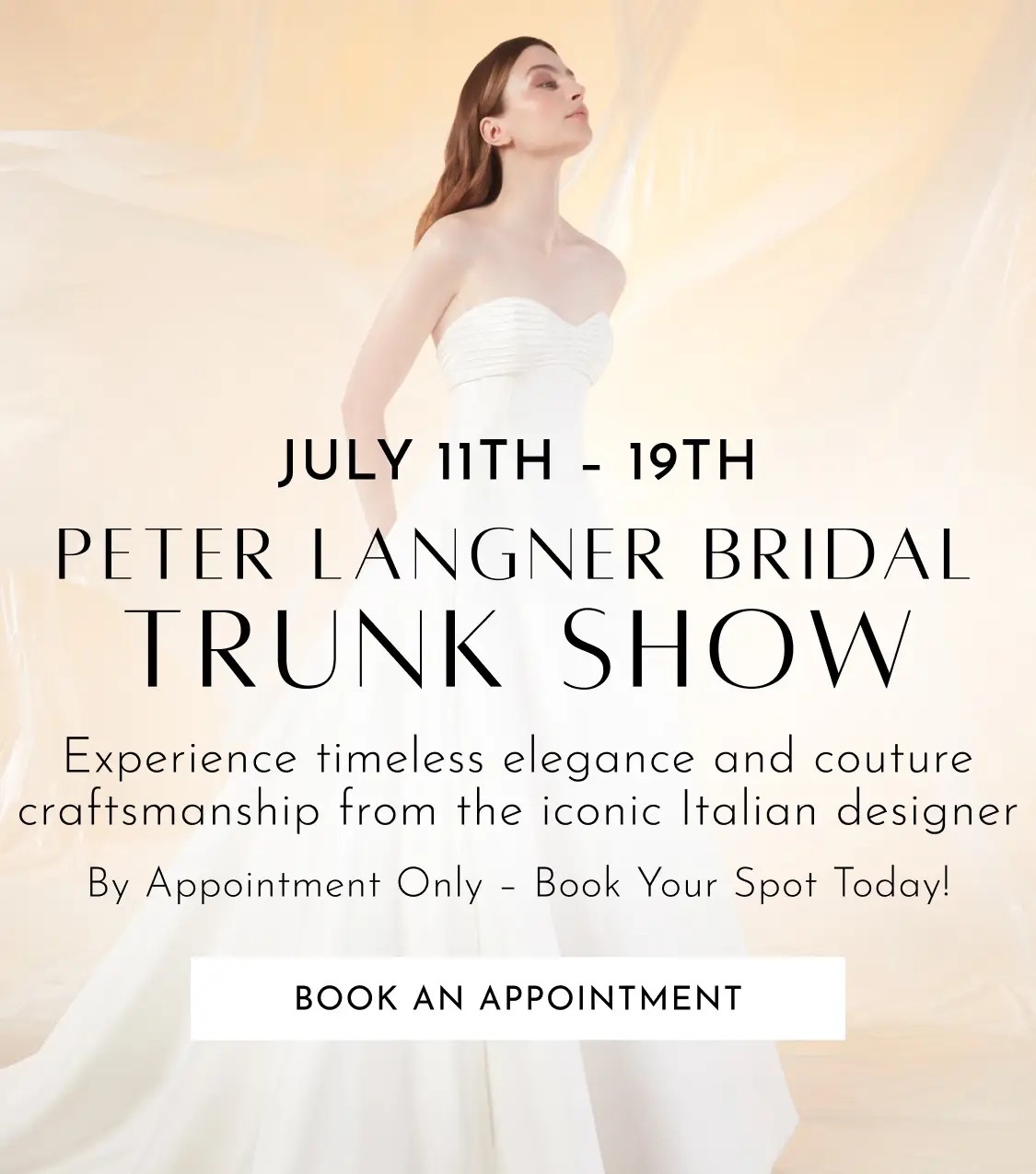Peter Langner Bridal Trunk Show Mobile Banner