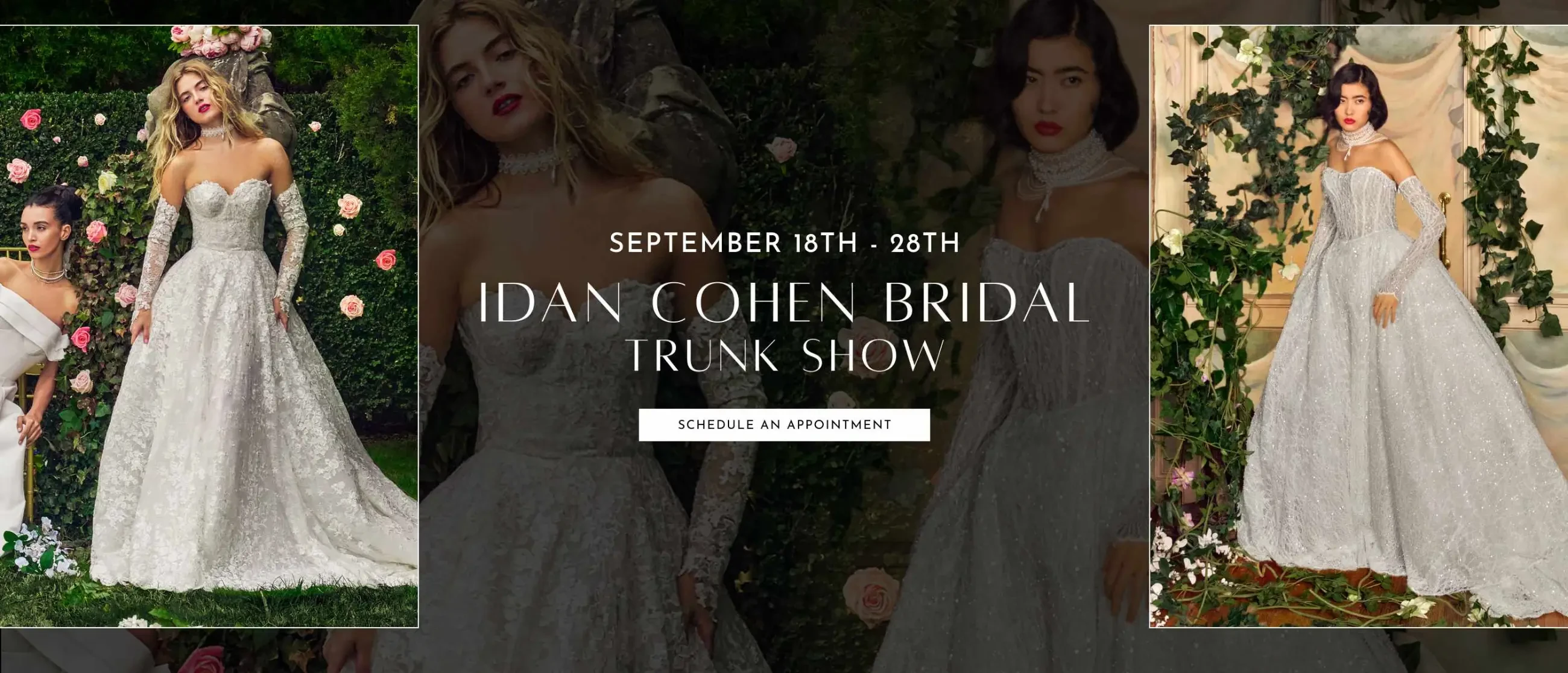 Idan Cohen Bridal Trunk Show Desktop Banner