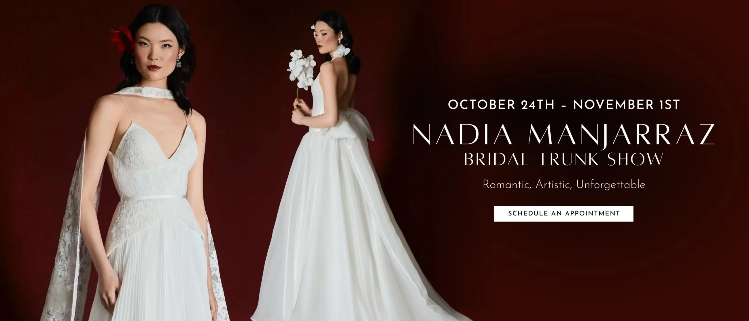 Nadia Manjarraz Trunk Show Desktop Banner