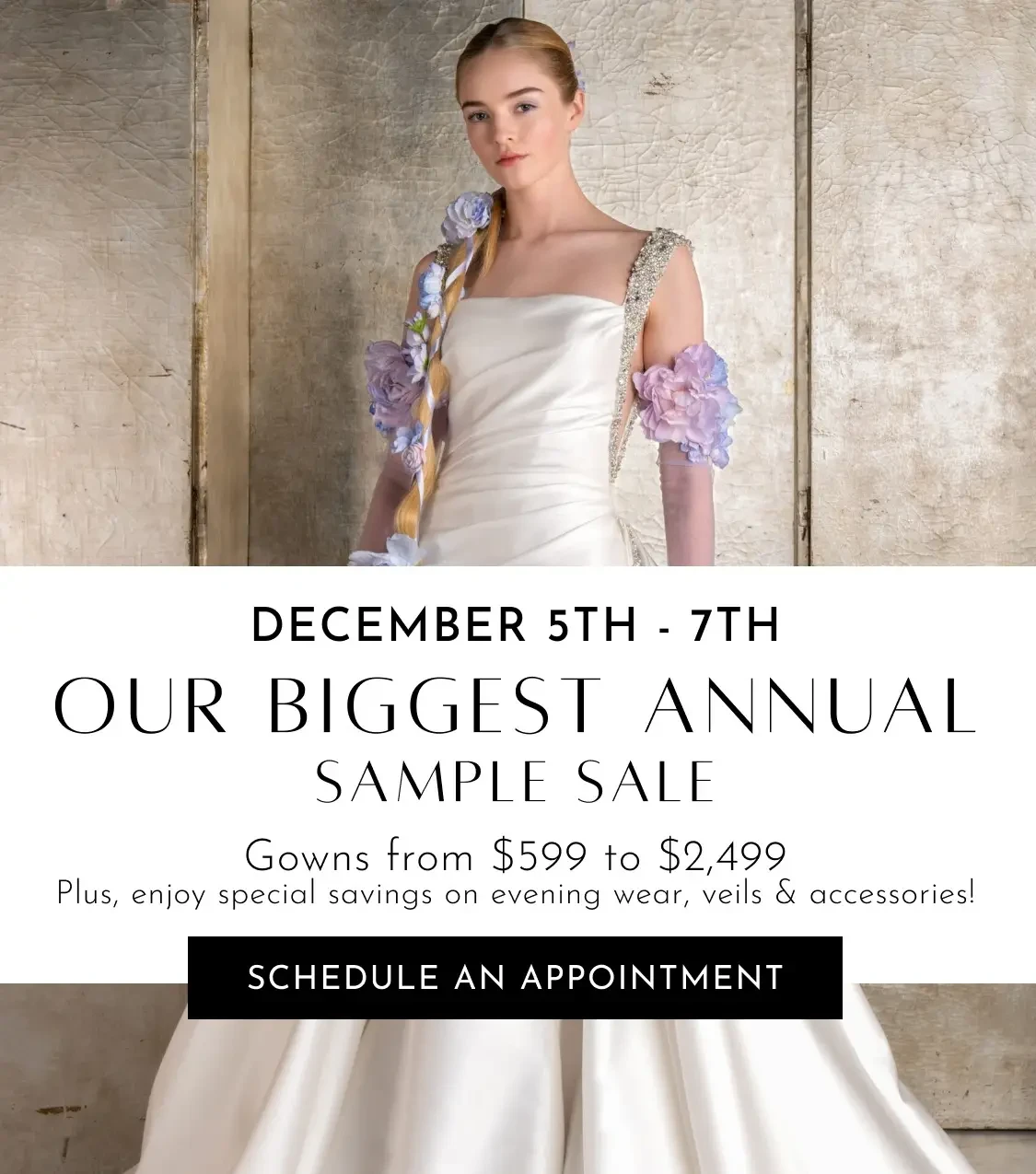 Our Biggest Annual Sample Sale Mobile Banner