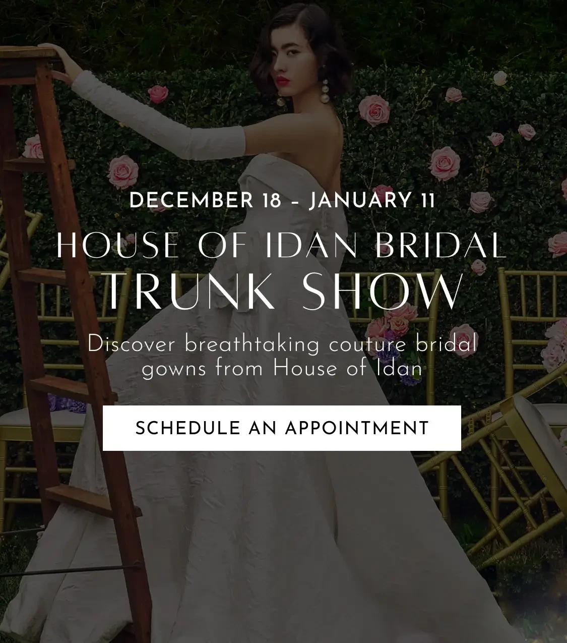 House of Idan Bridal Trunk Show Mobile Banner