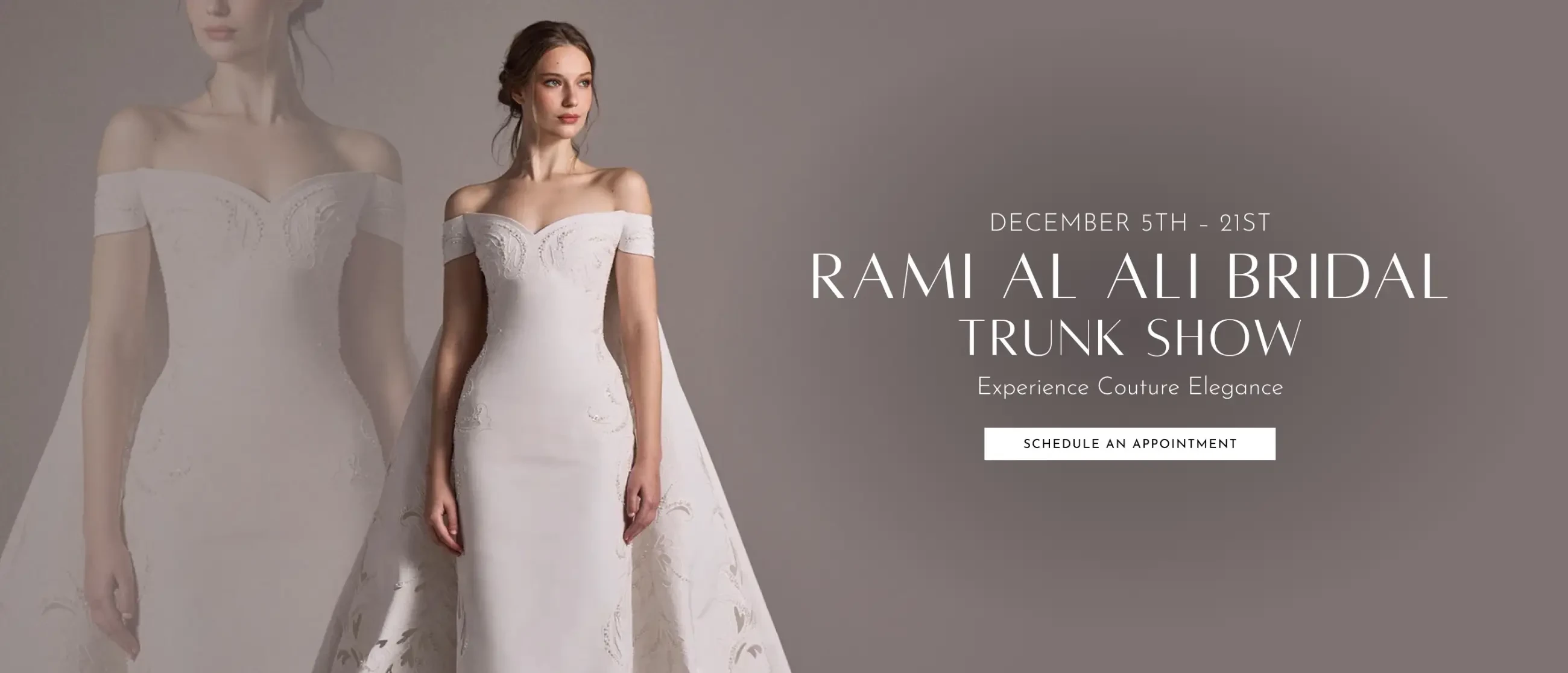 Rami Al Ali Bridal Trunk Show Desktop Banner