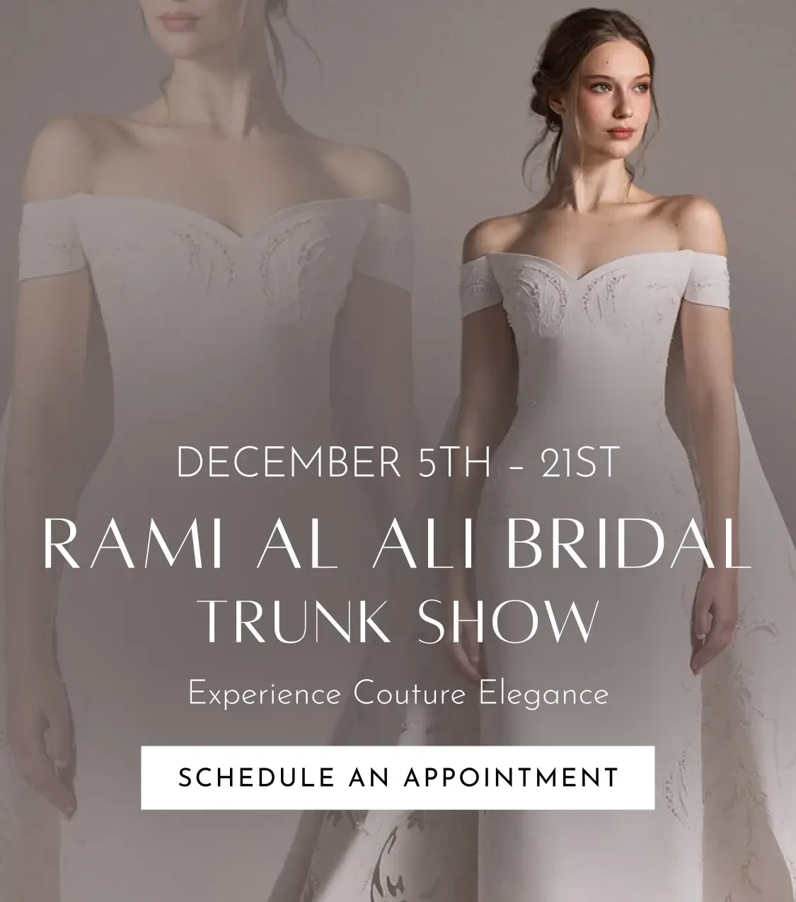 Rami Al Ali Bridal Trunk Show Mobile Banner